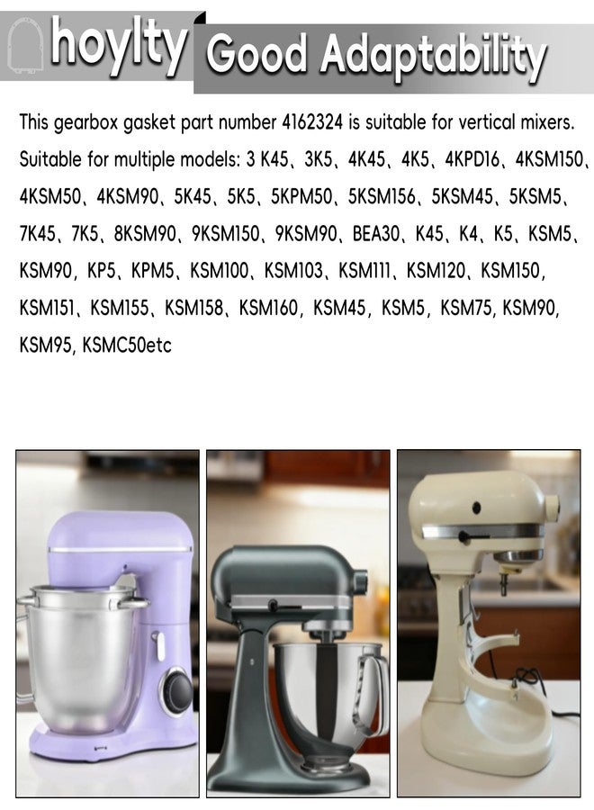 حشية علبة التروس 4162324 متوافقة مع خلاطات KitchenAid K45، K5، KSM75، KSM90، KSM150، WP4162324، 4169822 (عبوة من 4 قطع) - Image 4